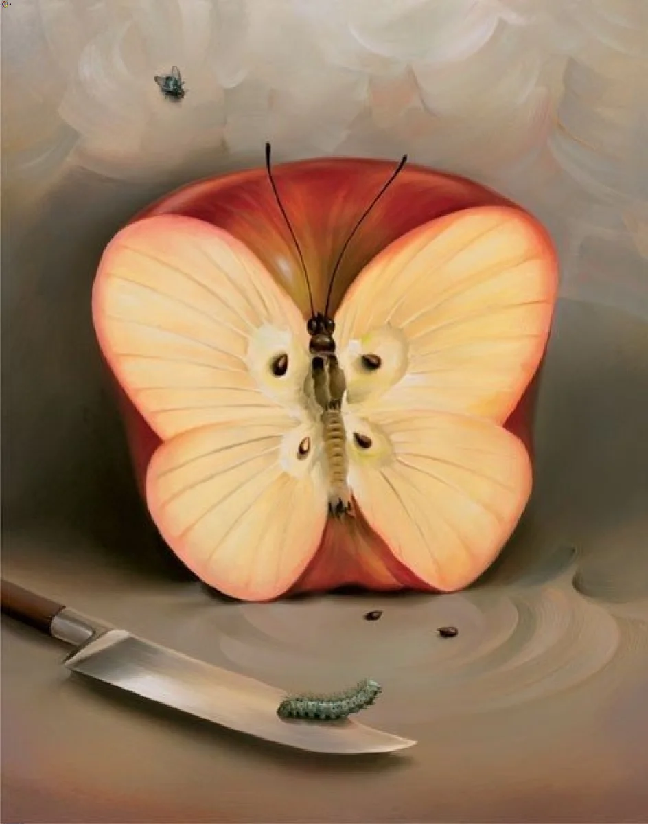 Dali elma ve kelebek